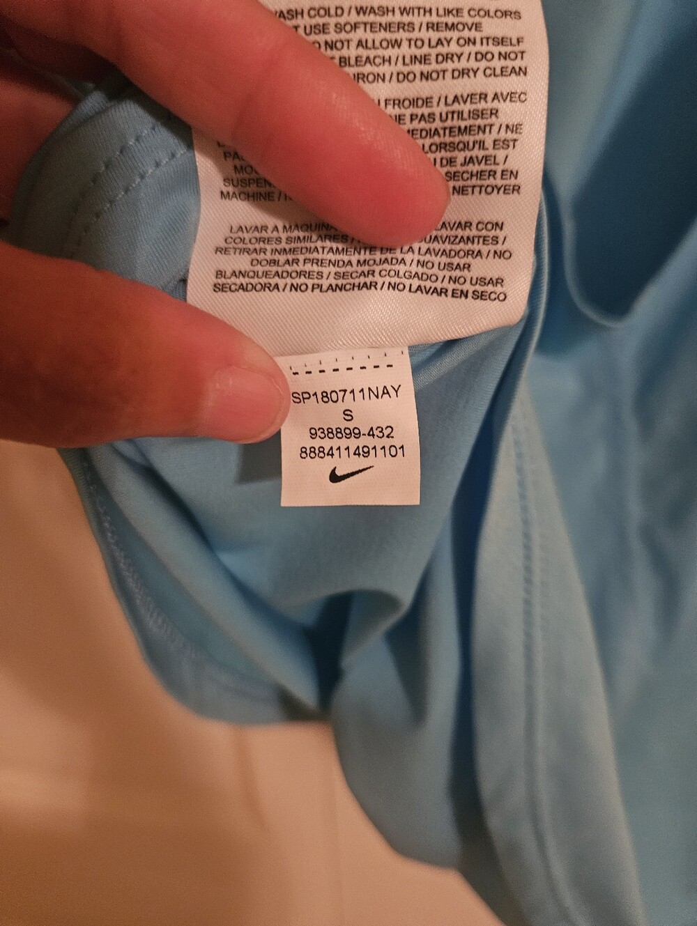 Nike Light Blue Racerback Performance Tank Size Small - Picture 3 of 3